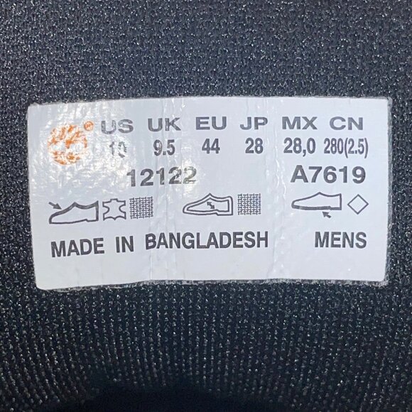 Timberland Men’s Black Leather White Ledge Mid Waterproof Hiking Boots Size 10 - Picture 4 of 10